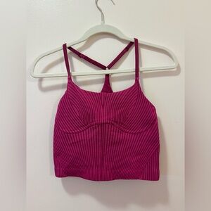 Lululemon Strappy yoga shelf Tank Top- Wildberry / Sonic Pink